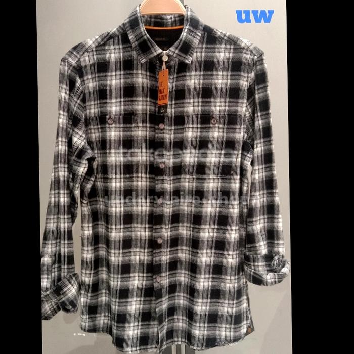 kemeja panel merek Woods. original bahan 100% catoon