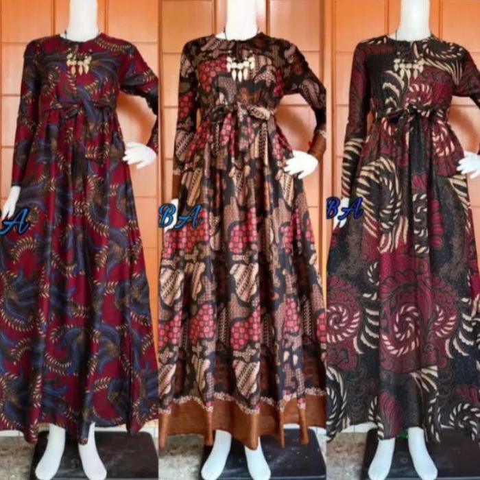 Gamis Batik (COD) MANGGAR Gamis Batik Pesta Model Terbaru