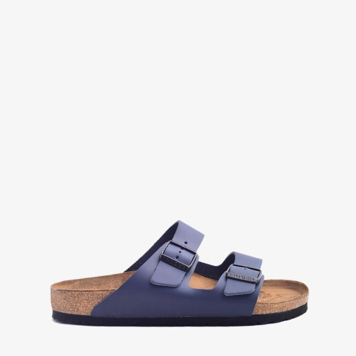 Birkenstock Arizona Smooth Sandal Pria Original Leather-Blue