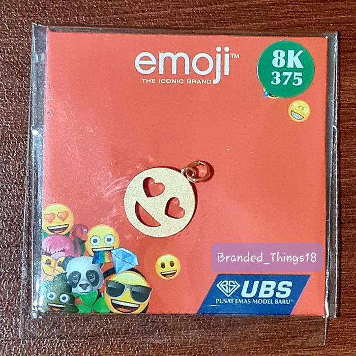 Emoji UBS Pendant Liontin Bandul Smile Smiley Kuning Yellow Gold 375