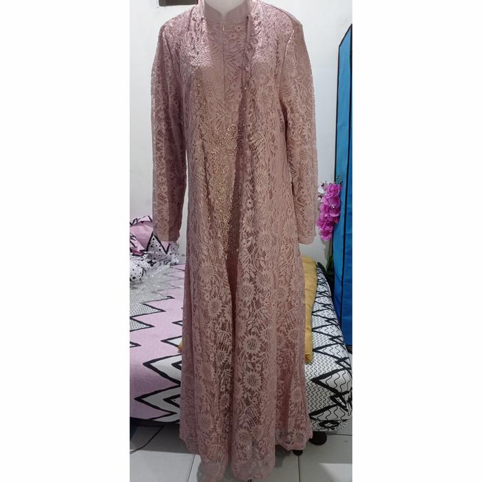 Gamis Brukat Full Depan Belakang Tozzo