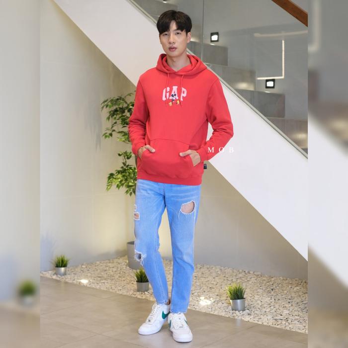 Hoodie Gap x Disney Mickey Mouse Red Original