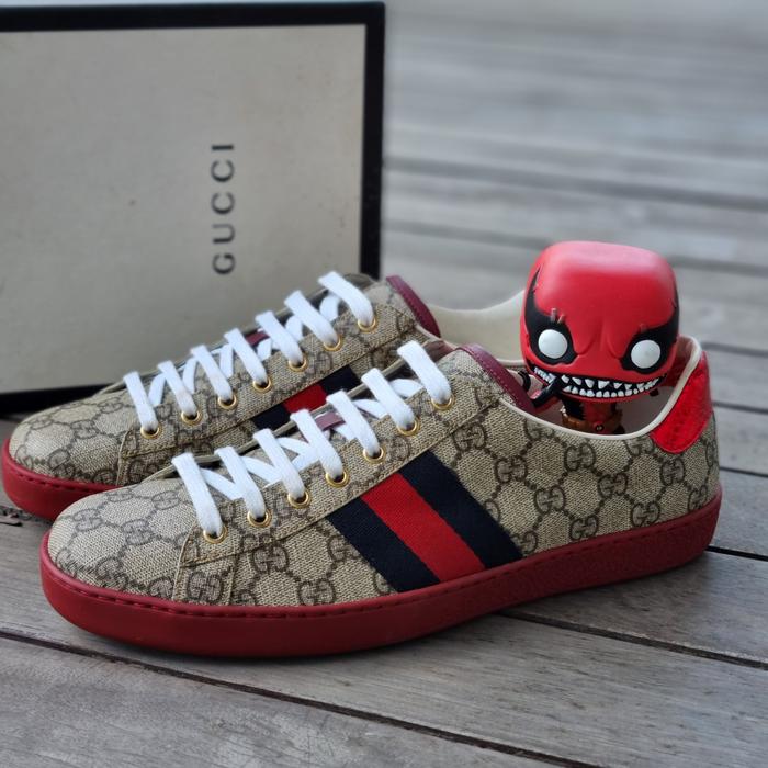 gucci low ace gg supreme beige G10 authentic original not bee rhyton
