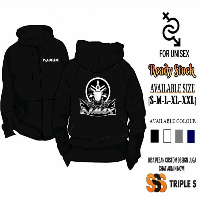 JAKET RESLETING YAMAHA NMAX HOODIE ZIPPER CLUB MOTOR SABLON POLYFLEK