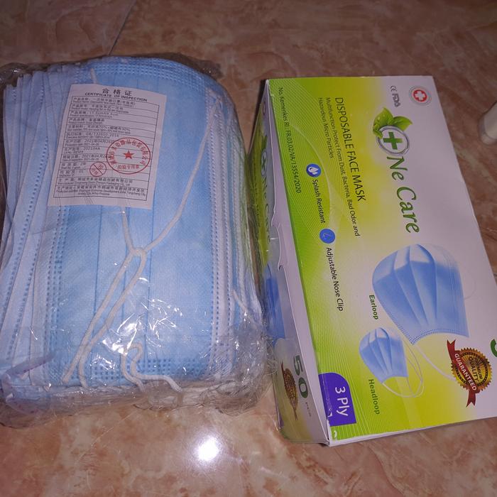 masker hijab one care 3 ply isi 50
