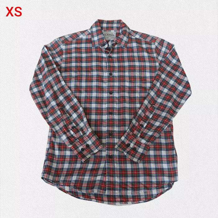 Kemeja Flanel Flannel Uniqlo Pria Thrift Lengan Panjang FUH97