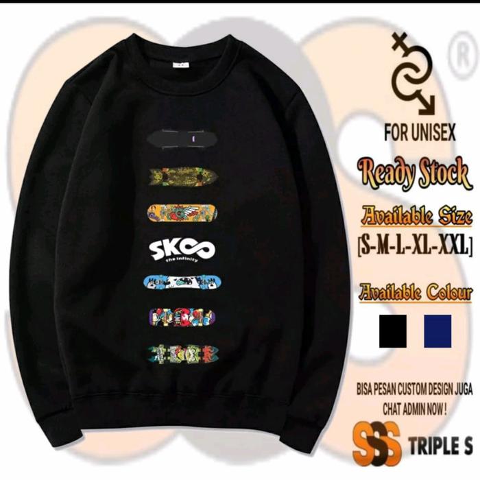 CREWNECK SWEATER ANIME SK8 THE INFINITY SKATEBOARD COTTON FLEECE