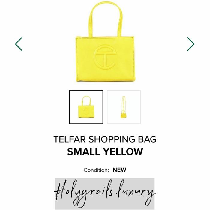 Telfar Shopping Bag Small Yellow Original 100%