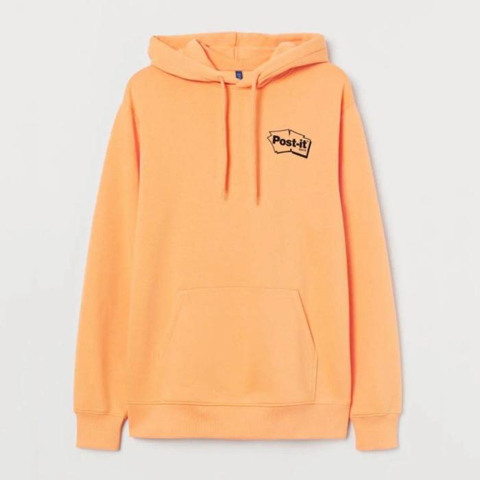 HOODIE H&M POST-IT NEON ORANGE