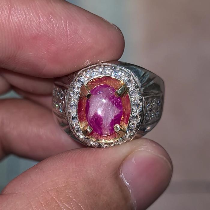 Batu Permata Natural Star Ruby Burma NH
