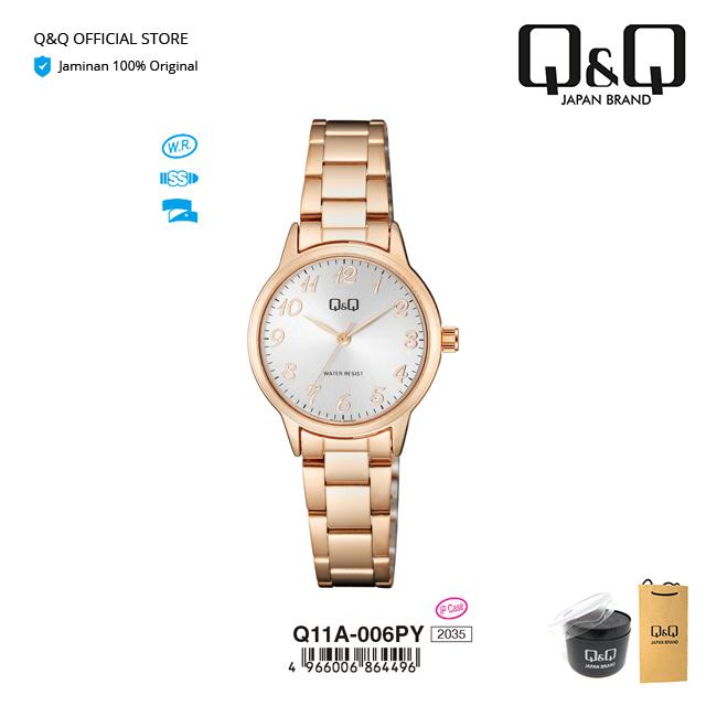 Q&Q QnQ QQ Jam Tangan Wanita Analog Rantai - Q11 Q11A Tahan Air