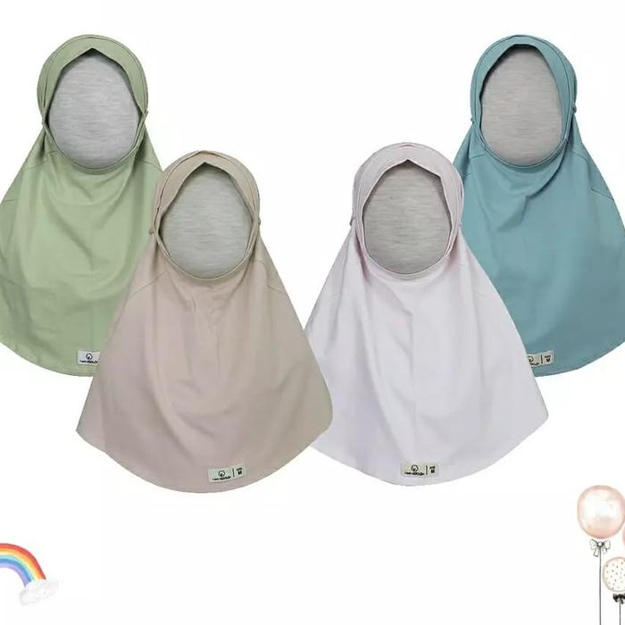 Hijab Bayi Anak / I Am Cotton Hijab Bayi Instan Polos - Reseda, M