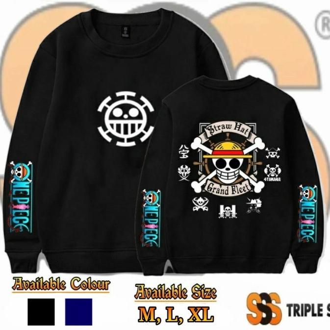 CREWNECK ANIME JEPANG ONE PIECE STRAW HAT GRAND FLEET EDITION