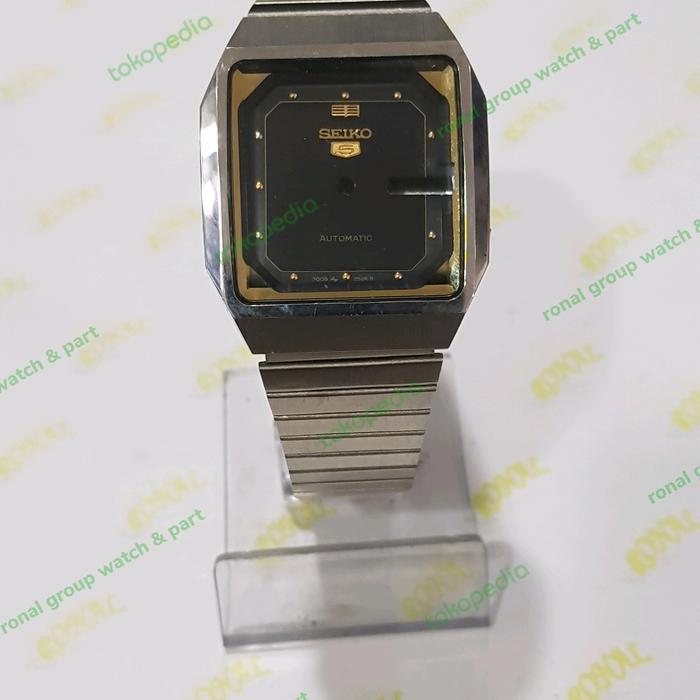 KAS | CASE JAM SEIKO 5 AUTOMATIC 7009 - 208A STENLIS STEEL CASE DIAL