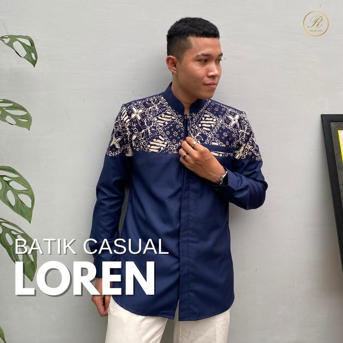 BAJU KOKO PRIA MUSLIM BATIK TULIS RAHAYU (LOREN)