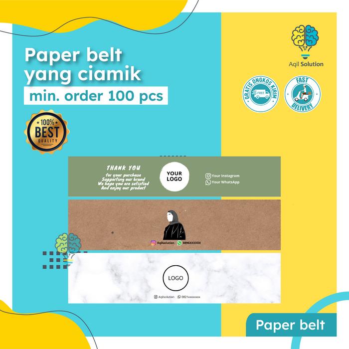 ROLL HIJAB & Paper belt FREE DESAIGN /KERTAS SOUVENIR HIJAB/JILBAB