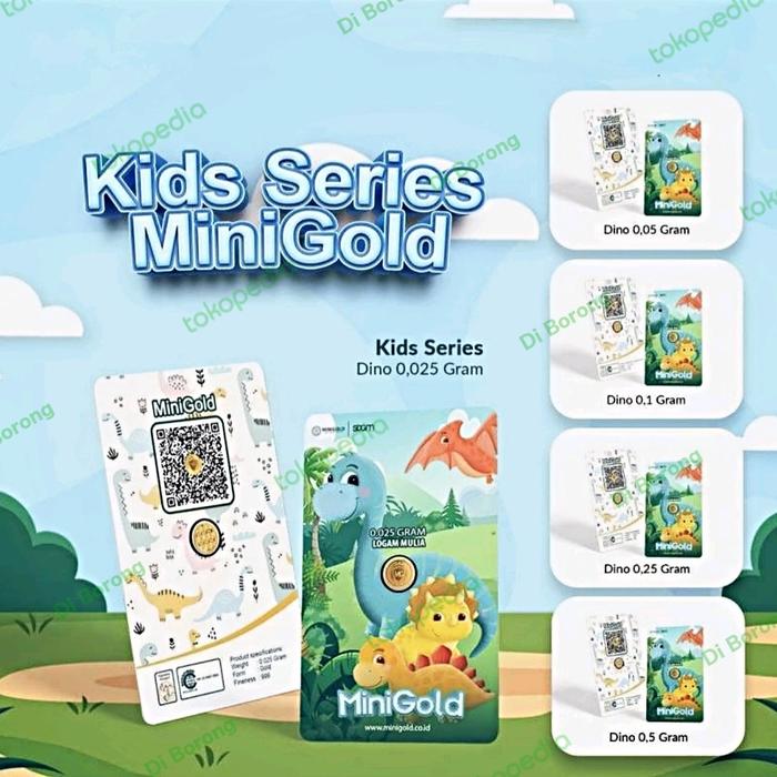 Antam Mini Gold Kids 0.025 gr / 0.05 gr / 0.1 gr / 0.25 gr / 0.5 gr