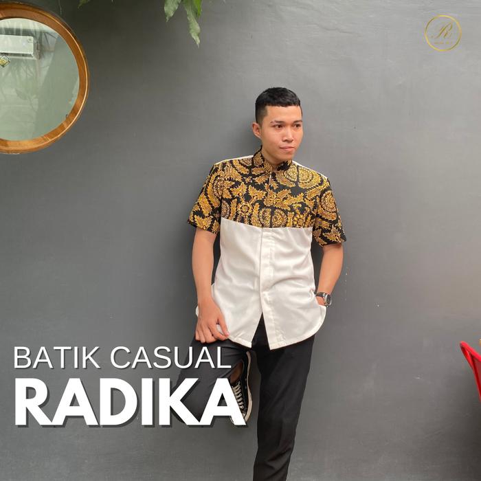 BAJU KOKO PRIA MUSLIM BATIK TULIS RAHAYU (RADIKA)