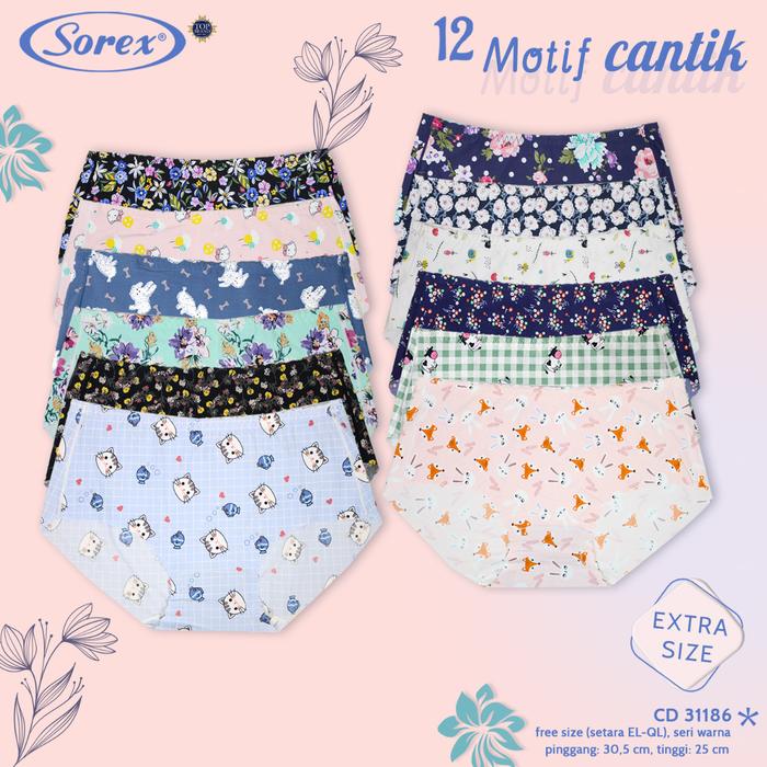 Celana dalam seamless jumbo sorex motif cd sorex jumbo seamless wanita
