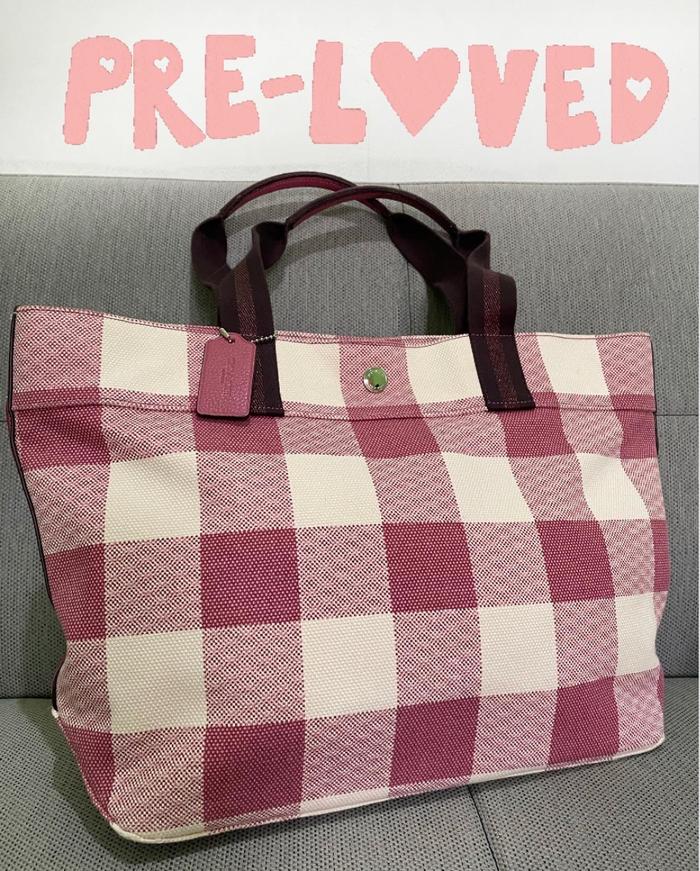preloved coach tote kanvas
