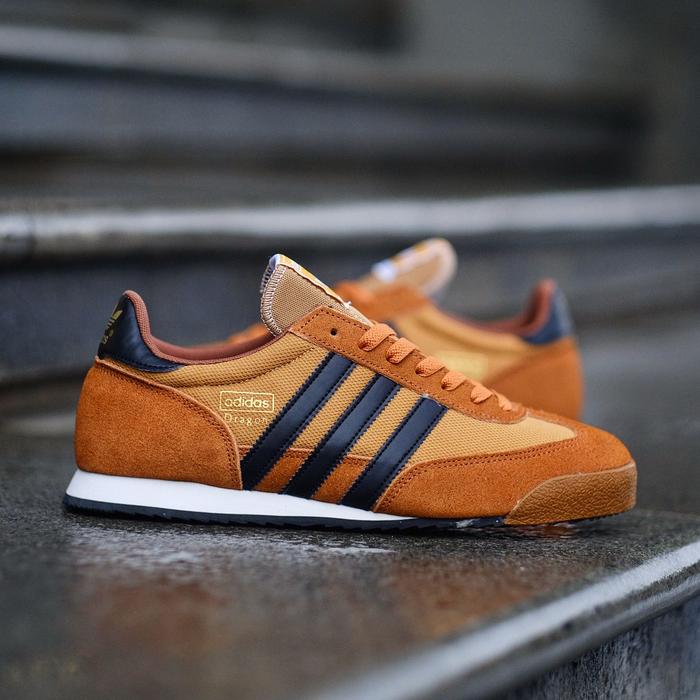 SEPATU SNEAKERS ADIDAS DRAGON BROWN BLACK ORIGINAL 100% PRIA CASUAL