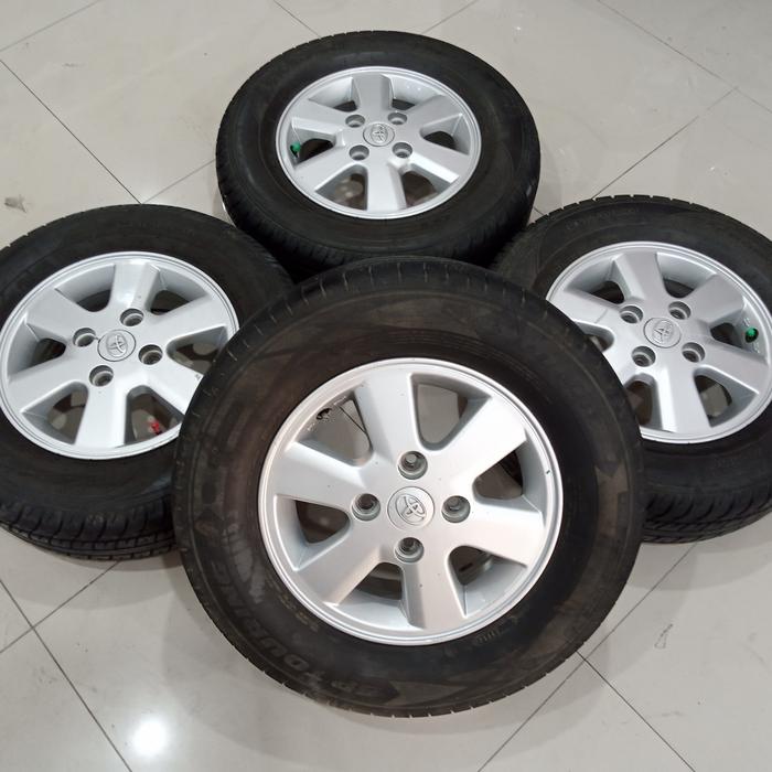 velg bekas mobil Avanza R14 plus ban 195/70 kondisi 85%