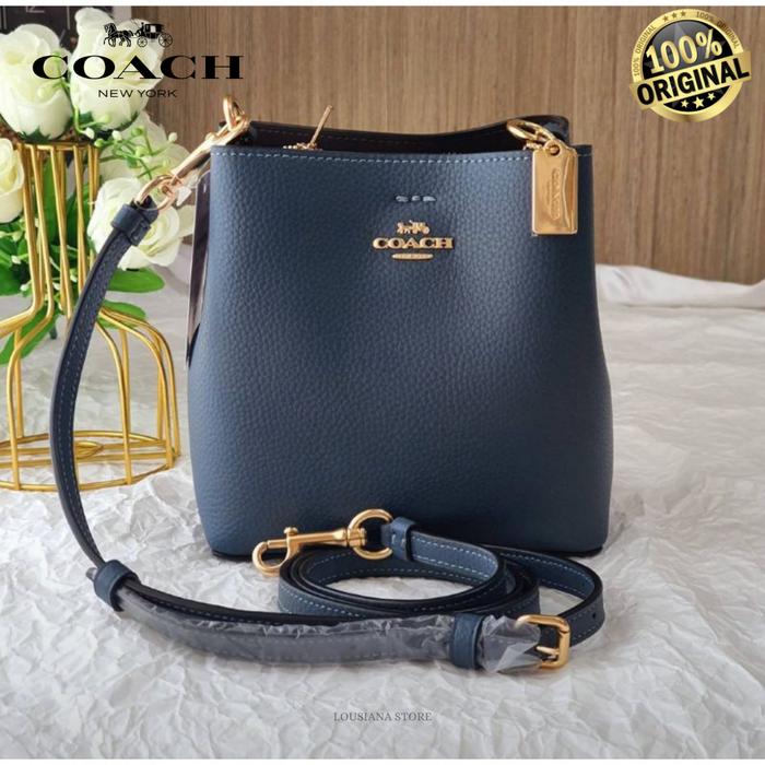 Coach MINI TOWN BUCKET BAG GOLD/DENIM