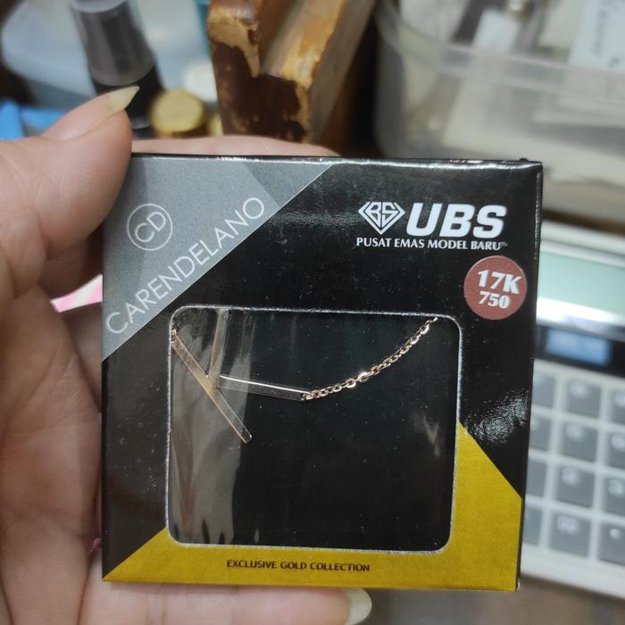 Koye Emas Carendelano Inisial UBS 750 Rose Gold