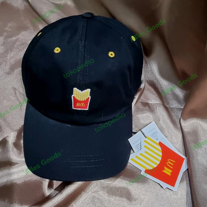 BTS X McDonald Merchandise Official Logo Cap (Black) - Topi