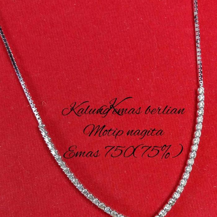 kalung nagita slavina emas 750 berlian eropa