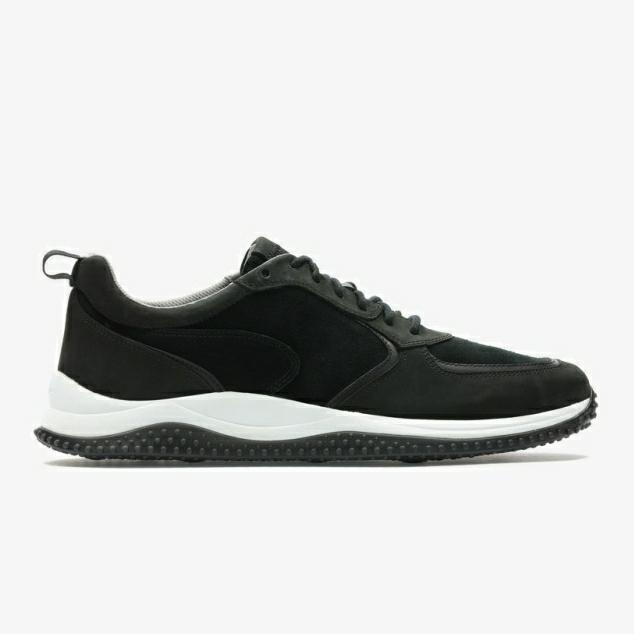 SEPATU SNEAKERS PRIA CLARKS Puxton Run - Black Combi ORIGINAL