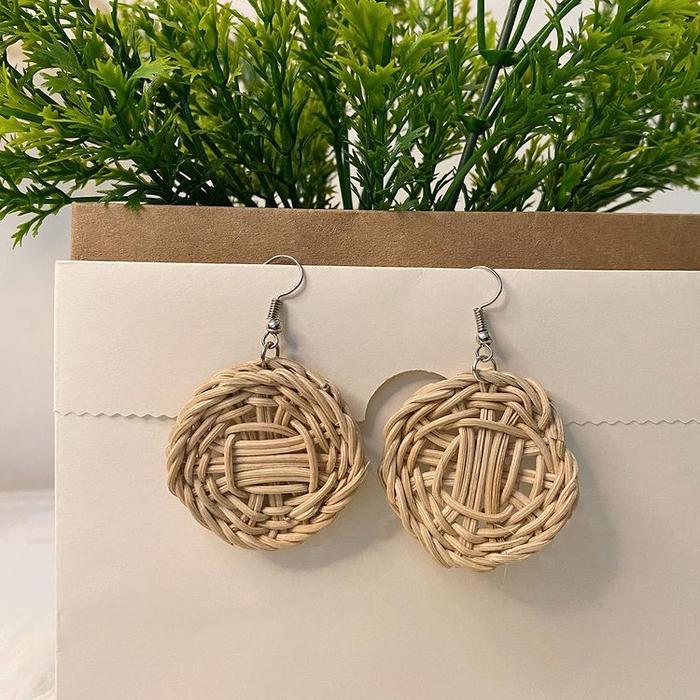 Pila Earring | Anting Rotan Natural | Kerajinan Rotan