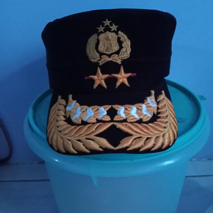 Topi Komando Polri Pati Bintang Dua