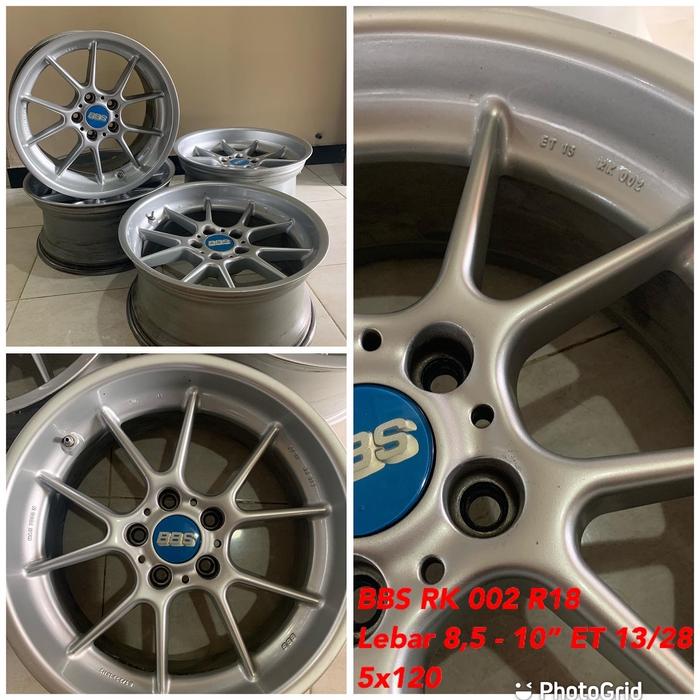 Velg Original BBS RK 02 R18 Lebar 8,5 - 10” ET 13 - 28 Concave Nego
