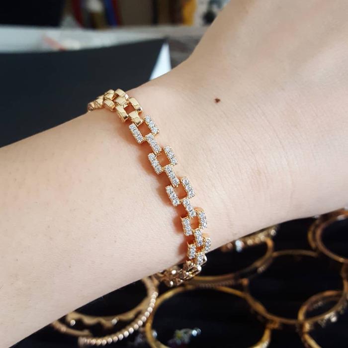 Gelang Titanium Wanita Rantai jam