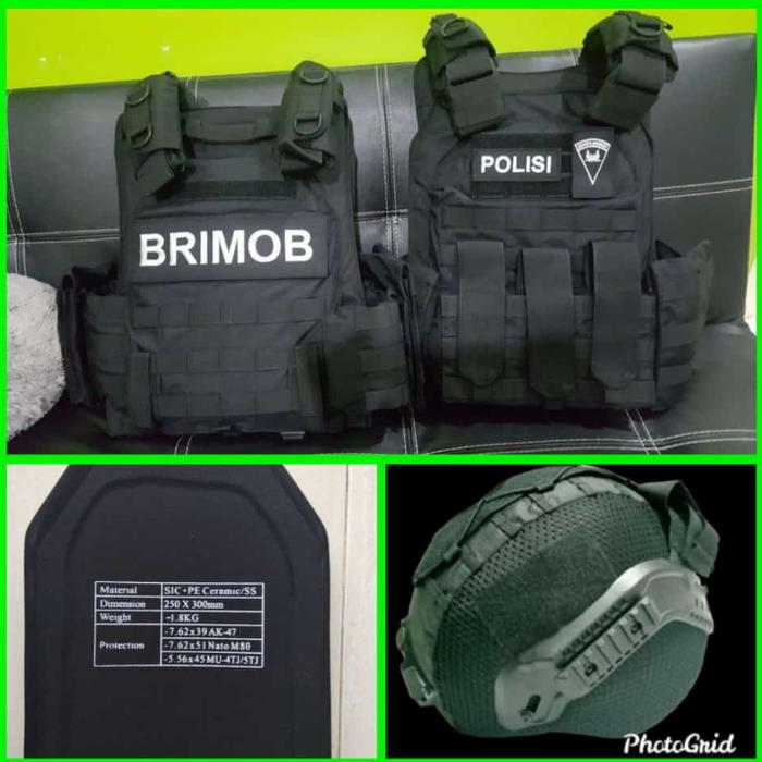 Rompi Anti Peluru level 4a + Helm baja level 3a Original