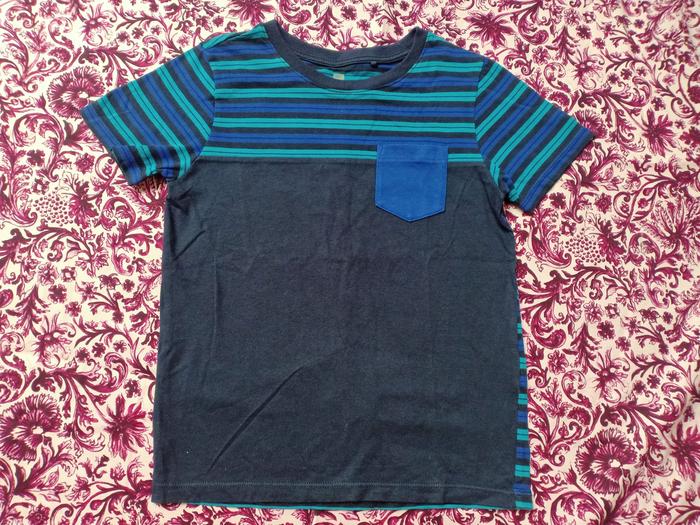 Baju Kaos Atasan Uniqlo Anak Laki-Laki Murah Katun Motif salur 6-7 Thn