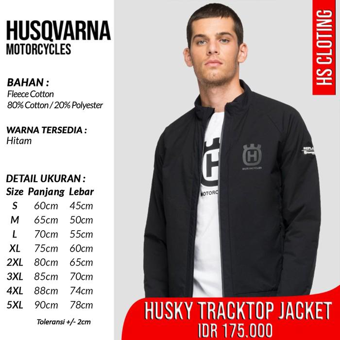 HUSQVARNA REPLAY Motorcycle Jaket Tracktop Bahan Fleece S-5XL Big Size