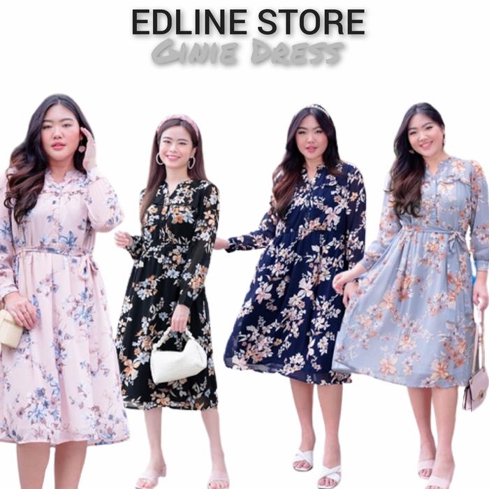 ISUKA FASHION GINIE DRESS WANITA TUNIK WANITA LEBARAN JUMBO