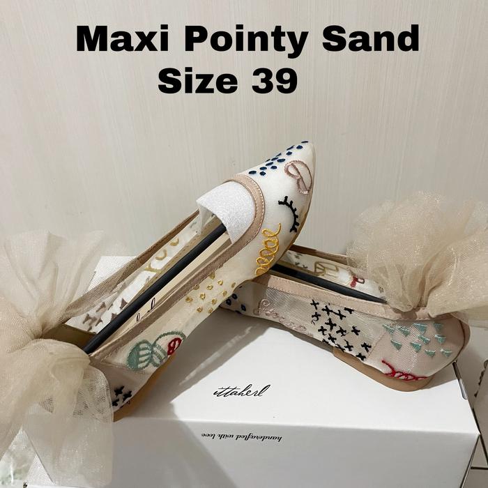 ITTAHERL - Blair Embroidery Maxi Pointy Sand n Ballerina Inc size 39