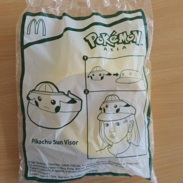 Happy Meal Pokemon Asia Pikachu Sun Visor Hat Topi Fashion Pokemon Mcd