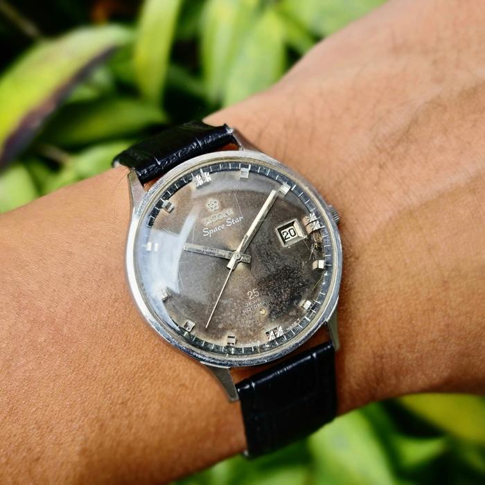 Ori 70s Titoni Space Star 25J Rotomatic Tropical Dial omega titus iwc