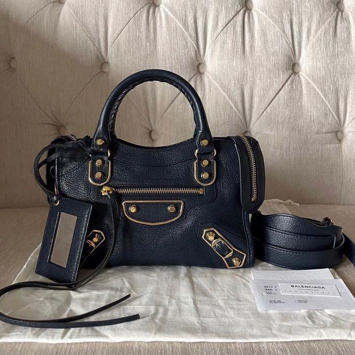 Balenciaga Metalic Edge Mini City Black GHW NWT