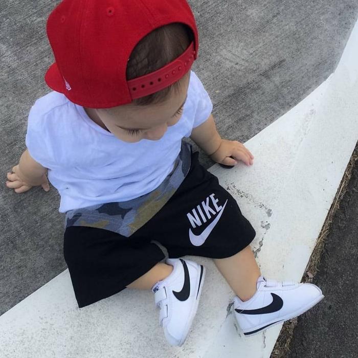 sneakers anak original Nike Cortez Velcro "White/Black" ORIGINAL