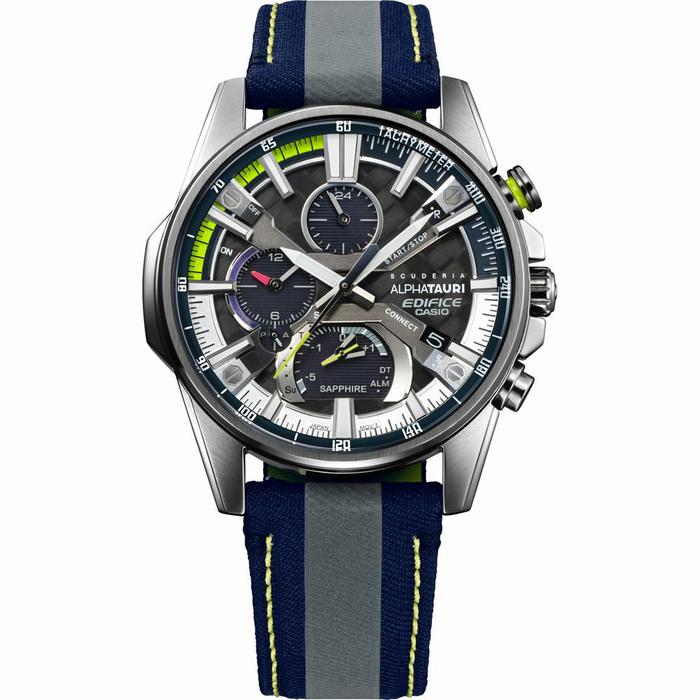Jam Tangan Pria Merk Edifice EQB-1200 EQB 1200 AlphaTauri 45mm Fullset