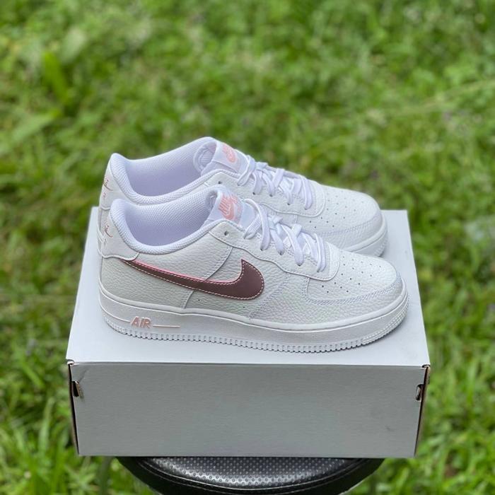 Nike Air Force 1 Low GS White Pink Glaze Original Resmi