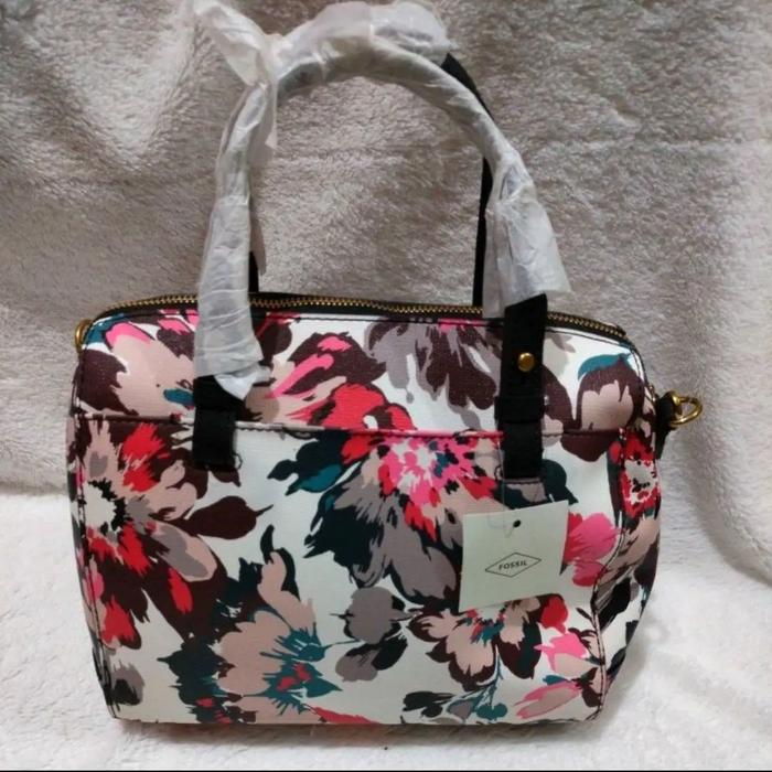 Tas Wanita Fossil Rachel Satchel Pink Floral