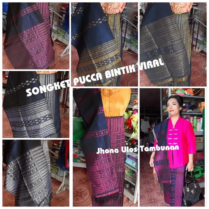 SONGKET BATAK PUCCA BINTIK TENUN TANGAN TARUTUNG ASLI PAKAIAN ADAT