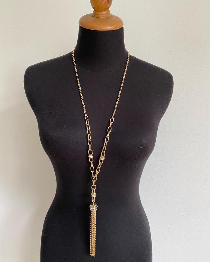 NY Goldtone Long Necklace