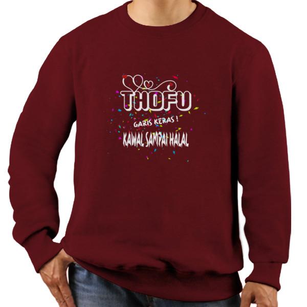Sweater Jaket Hoodie Distro Custom Kawal Thofu Sampai Halal RedMango